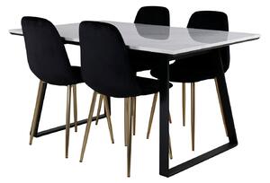POLAR ESTELLE Matbord 140x90 + 4 stolar