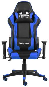 Snurrbar gamingstol blå PVC