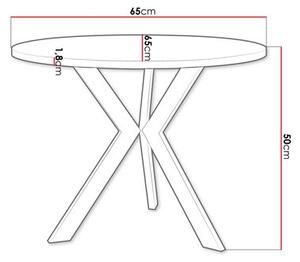 Soffbord STK 50x65 cm svart/gyllene ek