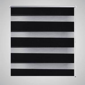 Rullgardin randig svart 50 x 100 cm transparent