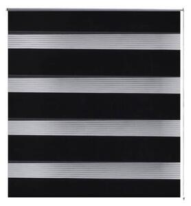 Rullgardin randig svart 70 x 120 cm transparent