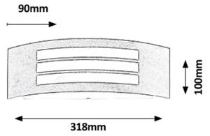Rabalux 8511 - Utomhus Väggbelysning ROMA 1xE27/14W/230V