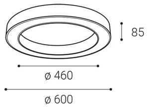 LED2 - LED Dimbar taklampa SATURN LED/50W/230V 3000K/4000K svart