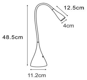 Lucide 18650/03/31 - LED Dimbar bordslampa ZOZY LED/4W/230V vit