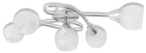 Taklampa med ovala glaskupor för 5 E14-lampor