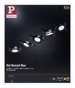 Paulmann 94418 - KIT 5xLED/4,5W Spotlight ROUNDMAC 230V svart