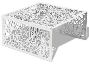 Soffbord geometrisk design aluminium silver