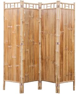 Rumsavdelare med 4 paneler bambu