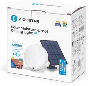 Aigostar - LED Solar tak belysning LED/3,2V 3000K/4000K/6500K IP65 + +Fjärrkontrol