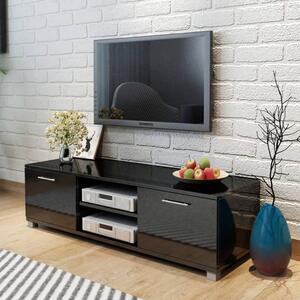 TV-bänk högglans svart 120x40,3x34,7 cm
