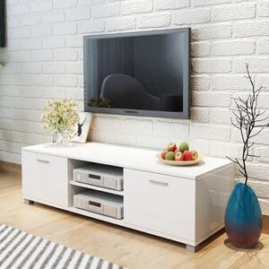TV-bänk högglans vit 140x40,3x34,7 cm