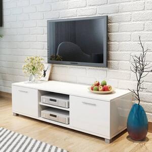 TV-bänk högglans vit 120x40,3x34,7 cm