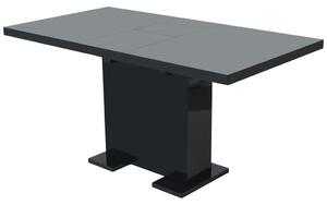 Förlängningsbart matbord högglans svart
