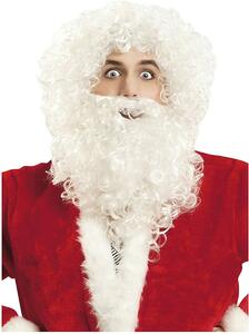 Peruk med skägg My Other Me Vit Tomte
