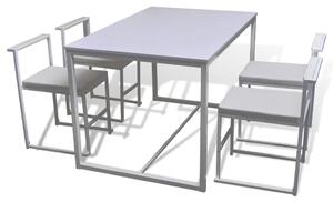 Matbord och stolar fem delar vit