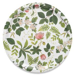 Blomsterlund rund bricka