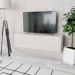 TV-möbel spånskiva 120x40x34 cm vit högglans