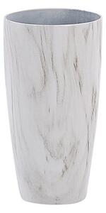 Kruka 23 cm marmor effekt vit LIMENARI Beliani