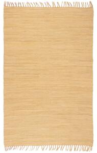 Handvävd matta Chindi bomull 160x230 cm beige