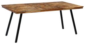 Matbord massivt teakträ och stål 180x90x76 cm