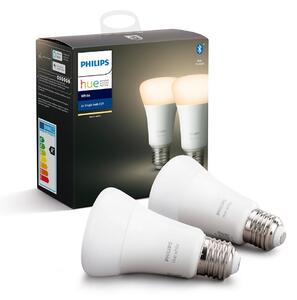 PAKET 2x Dimbar LED-lampa Philips Hue Vit E27/9W/230V 2700K