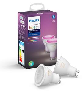PAKET 2x Dimbar LED-lampa Philips Vit och Färgad Ambiance GU10/4,3W/230V