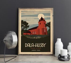 Dala-Husby - Art deco poster - A4