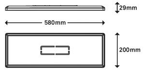 Briloner 3394-015 - LED taklampa FREE LED/22W/230V 58x20 cm