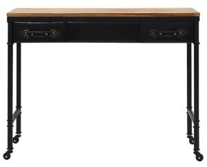 Konsolbord MDF och granträ 100x33,5x80 cm