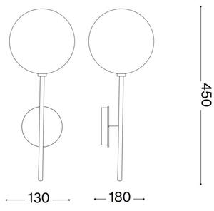 Ideal Lux - LED väggbelysning EQUINOXE 1xG4/2W/230V guld