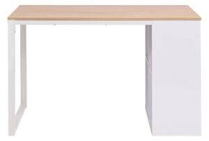 Skrivbord 120x60x75 cm ekfärg och vit