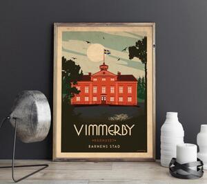 Vimmerby - Art deco poster - A4