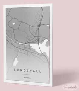 Sundsvall - Kartposter - A4