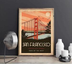 Art deco - San Francisco - World collection poster - 30x40