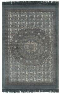 Kelimmatta bomull 120x180 cm med mönster grå