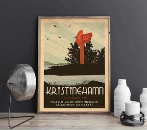 Kristinehamn - Art deco poster - 30x40