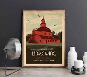 Lidköping - Art deco poster - 30x40