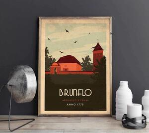 Brunflo - Art deco poster - A4