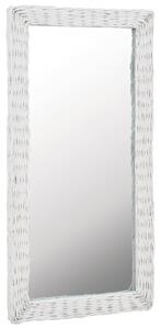 Spegel i korgmaterial 50x100 cm vit