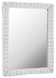 Spegel i korgmaterial 60x80 cm vit