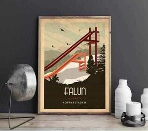 Falun - Art deco poster - 30x40