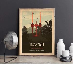 Arvika - Art deco poster - A4