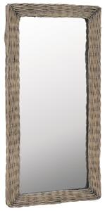 Spegel i korgmaterial 50x100 cm brun