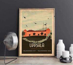Uppsala - Art deco poster - A4