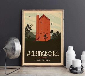 Helsingborg - Art deco poster - 30x40