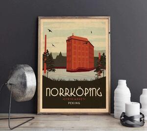 Norrköping - Art deco poster - 30x40