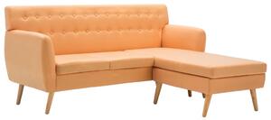 Soffa L-formad tyg 171,5x138x81,5 cm orange