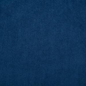 Chesterfieldsoffa L-formad sammet 199x142x72 cm blå