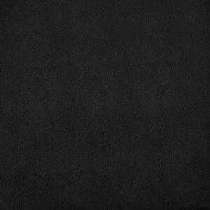 Chesterfieldsoffa L-formad sammet 199x142x72 cm svart