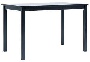 Matbord svart 114x71x75 cm massivt gummiträ